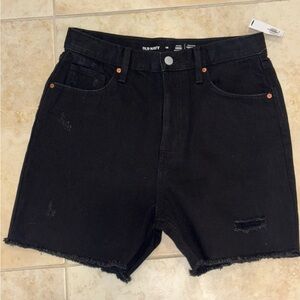 Old Navy Black High-Rise Denim Shorts nwt